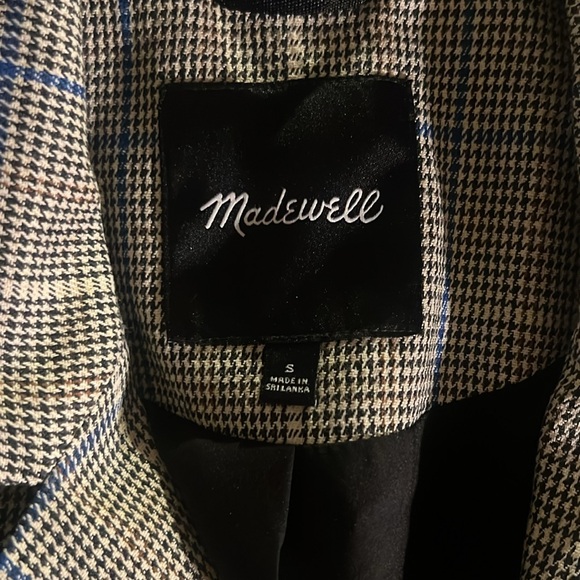 Madewell, S, Caldwell double-breasted blazer in palmyra plaid - Picture 2 of 8